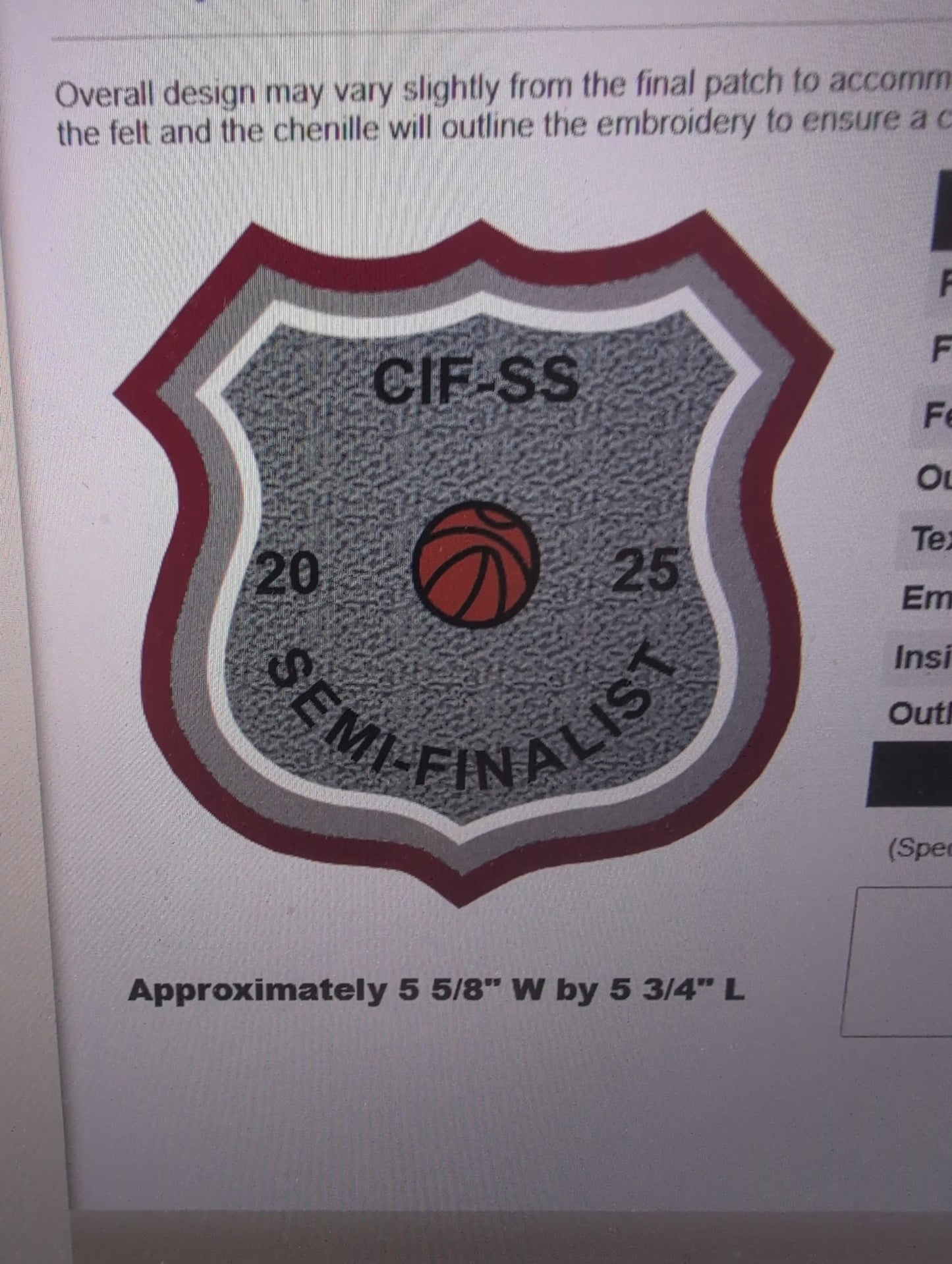 2025 Semi Final Patch- 12