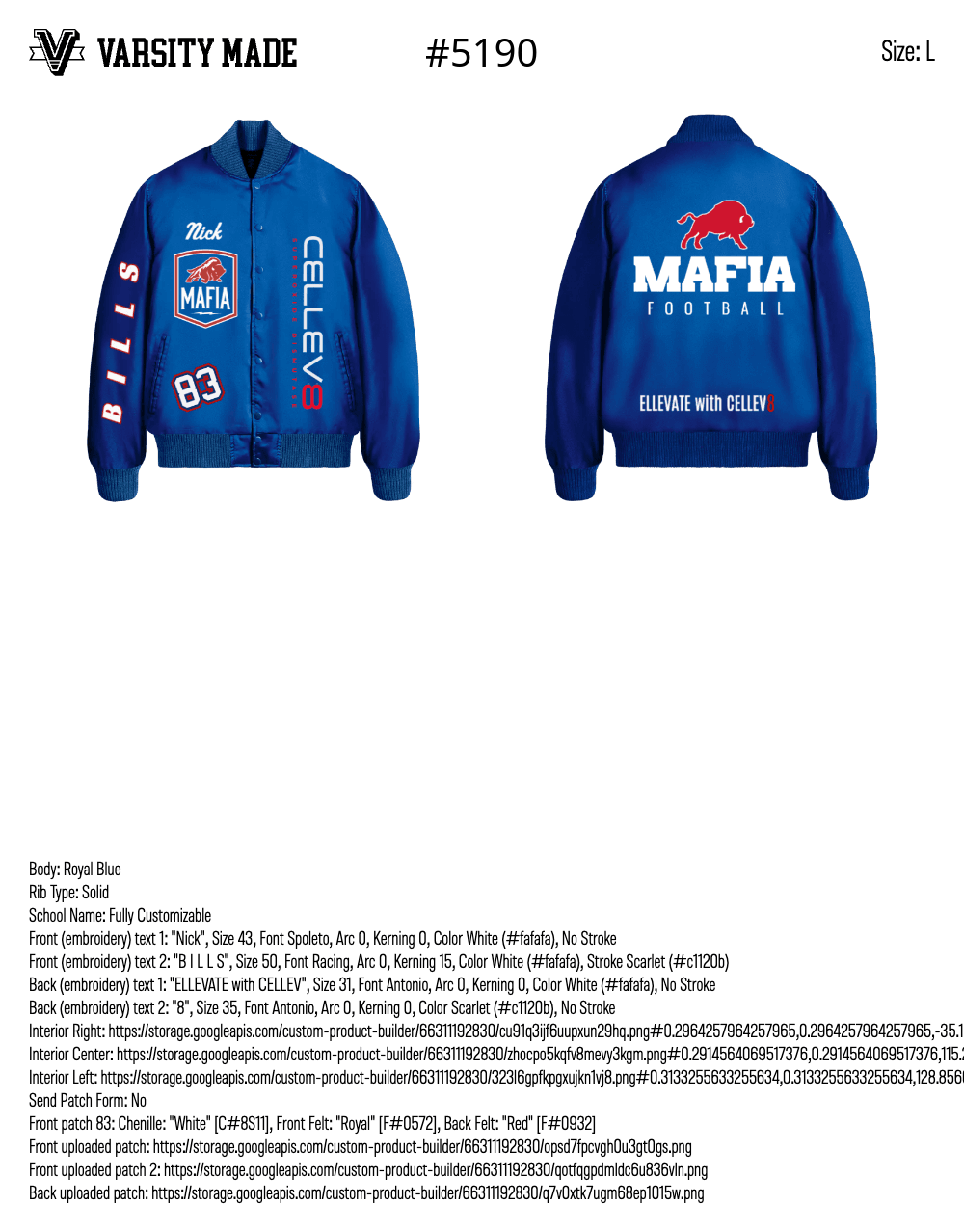 Custom Cellev8 Jackets