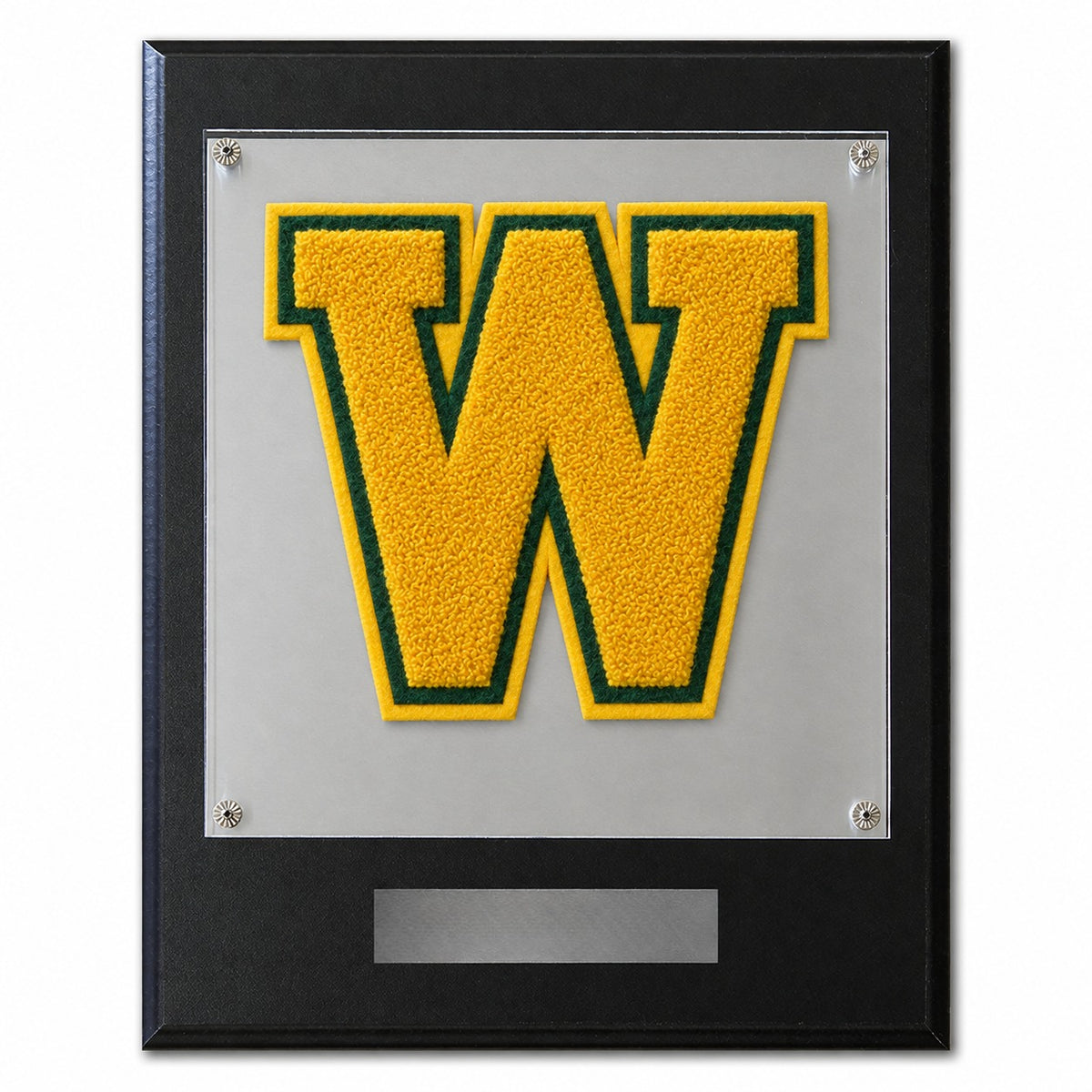 Woodlands Christian High School (TX) chenille letter plaque