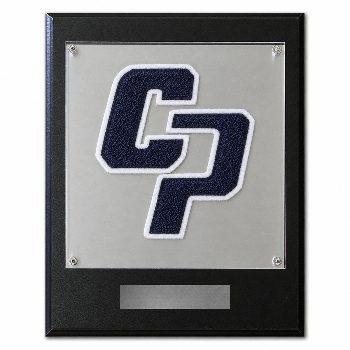 College Park (TX) chenille letter plaque
