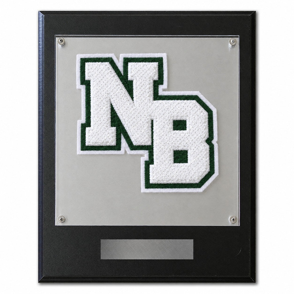 New Braunfels Christian Academy (NBCA) (TX) chenille letter plaque