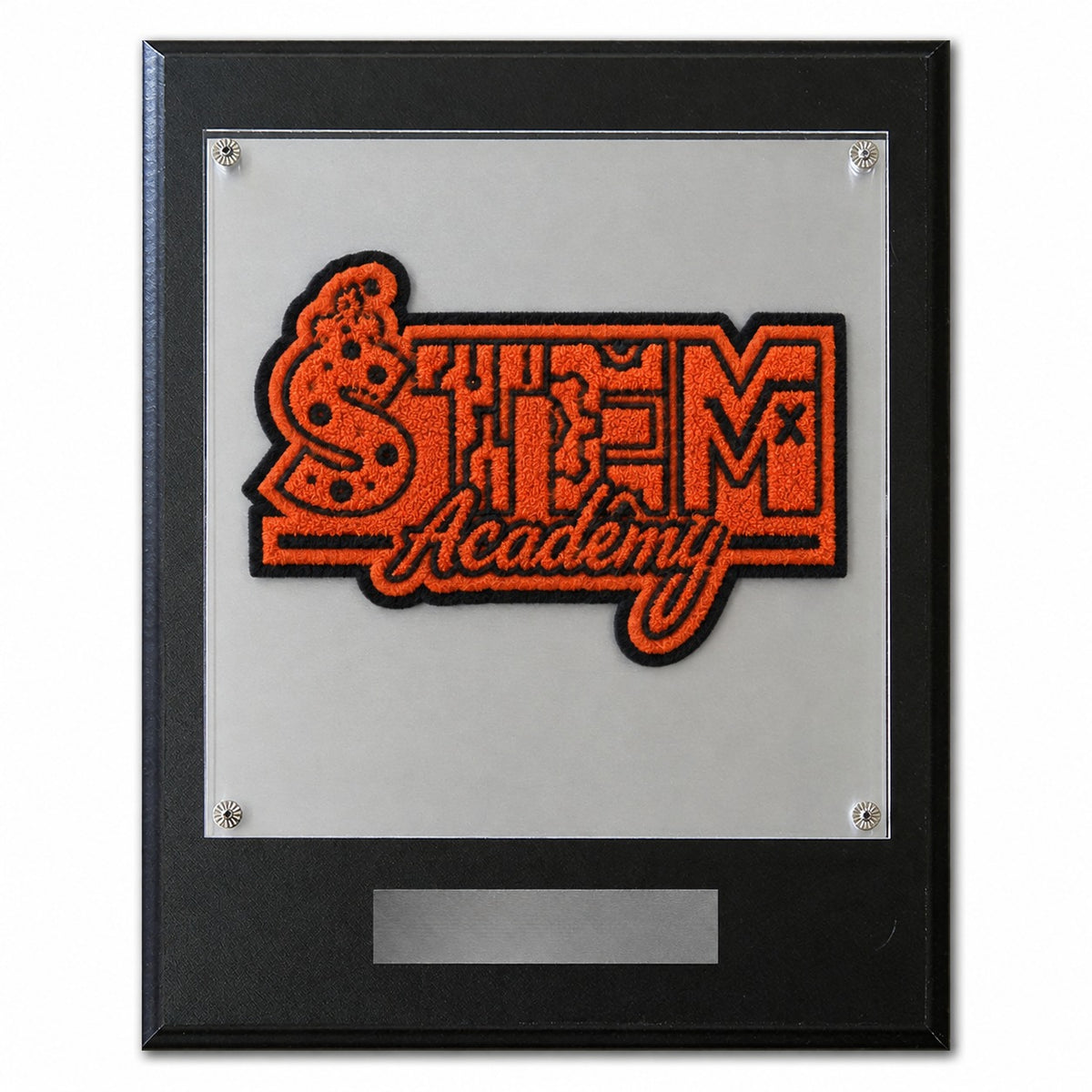 STEM Academy (TX) chenille letter plaque
