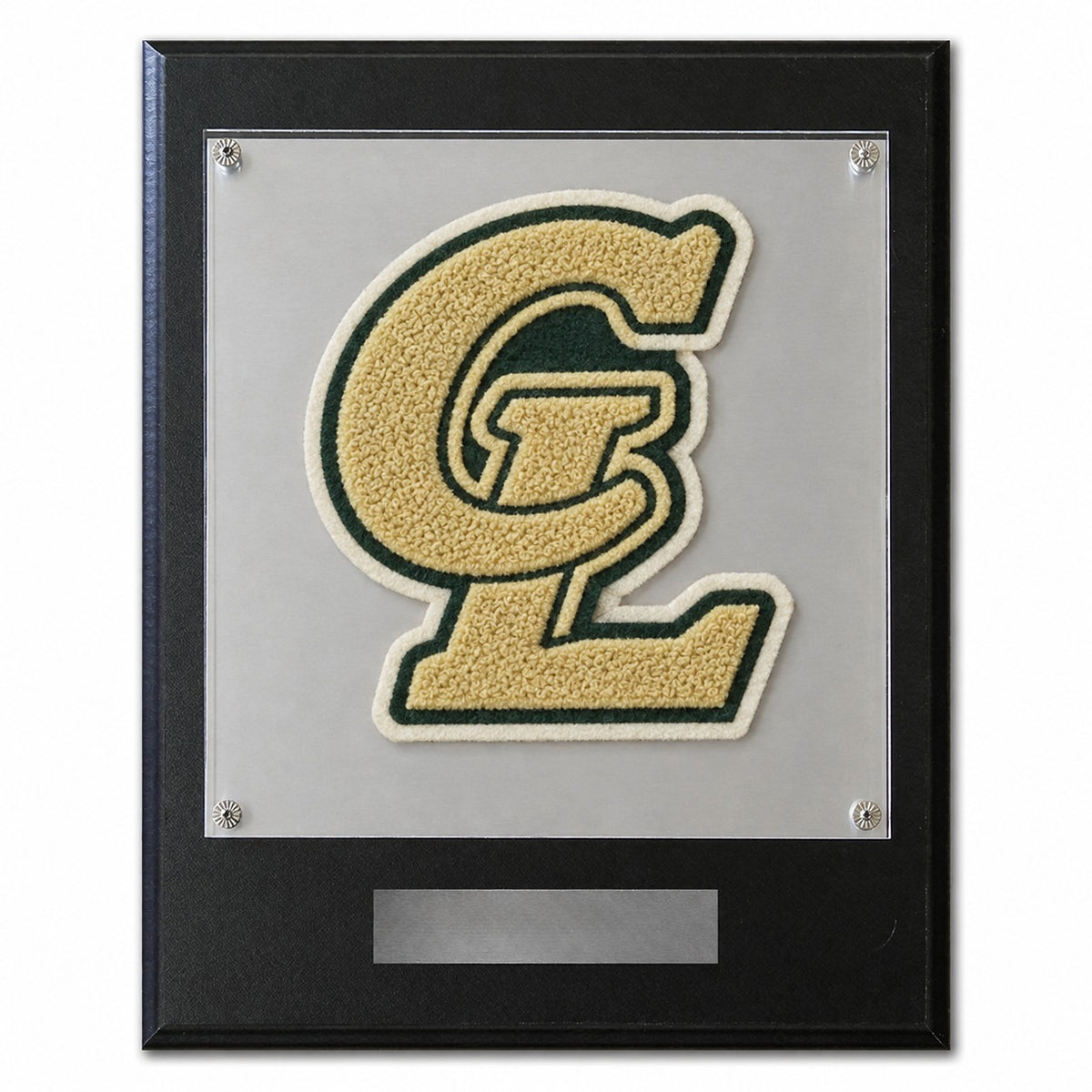 Canyon Lake (TX) High School chenille letter plaque