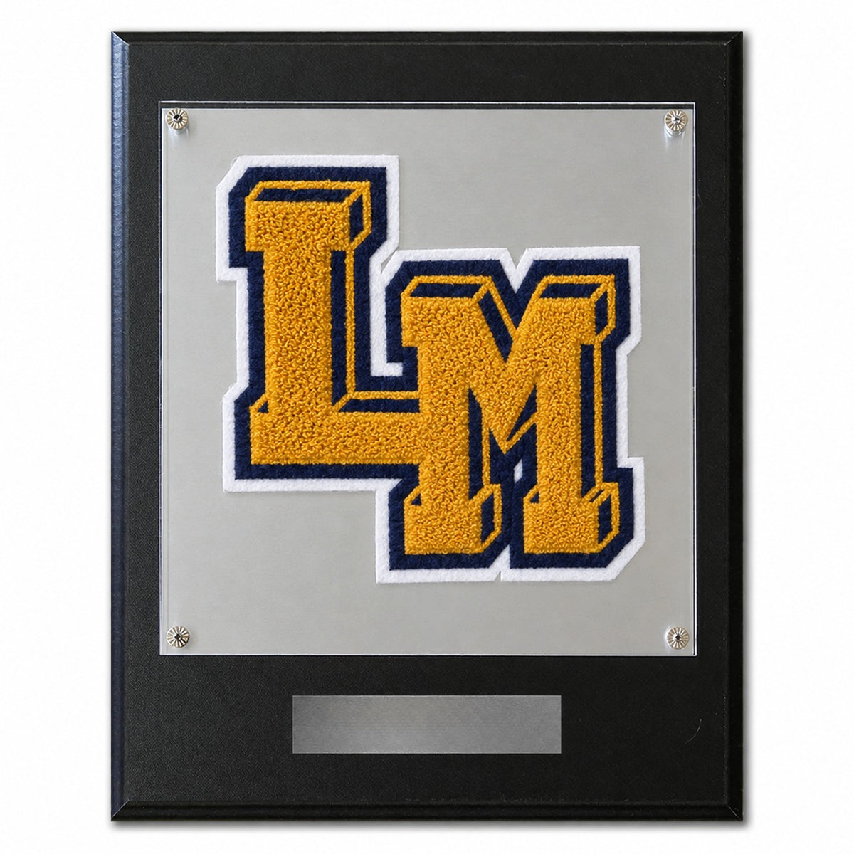 La Marque High School (TX) chenille letter plaque