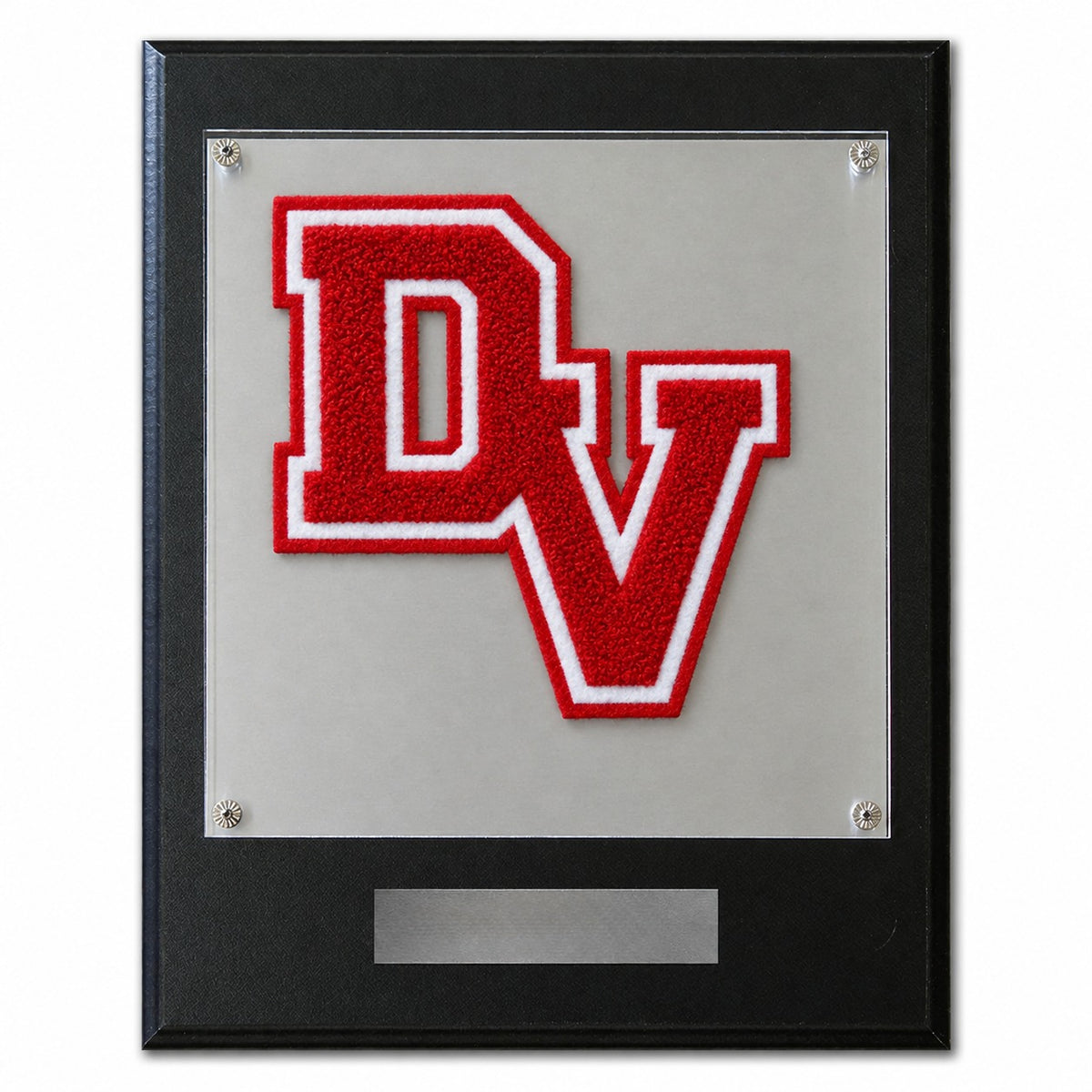 Del Valle (TX) School chenille letter plaque