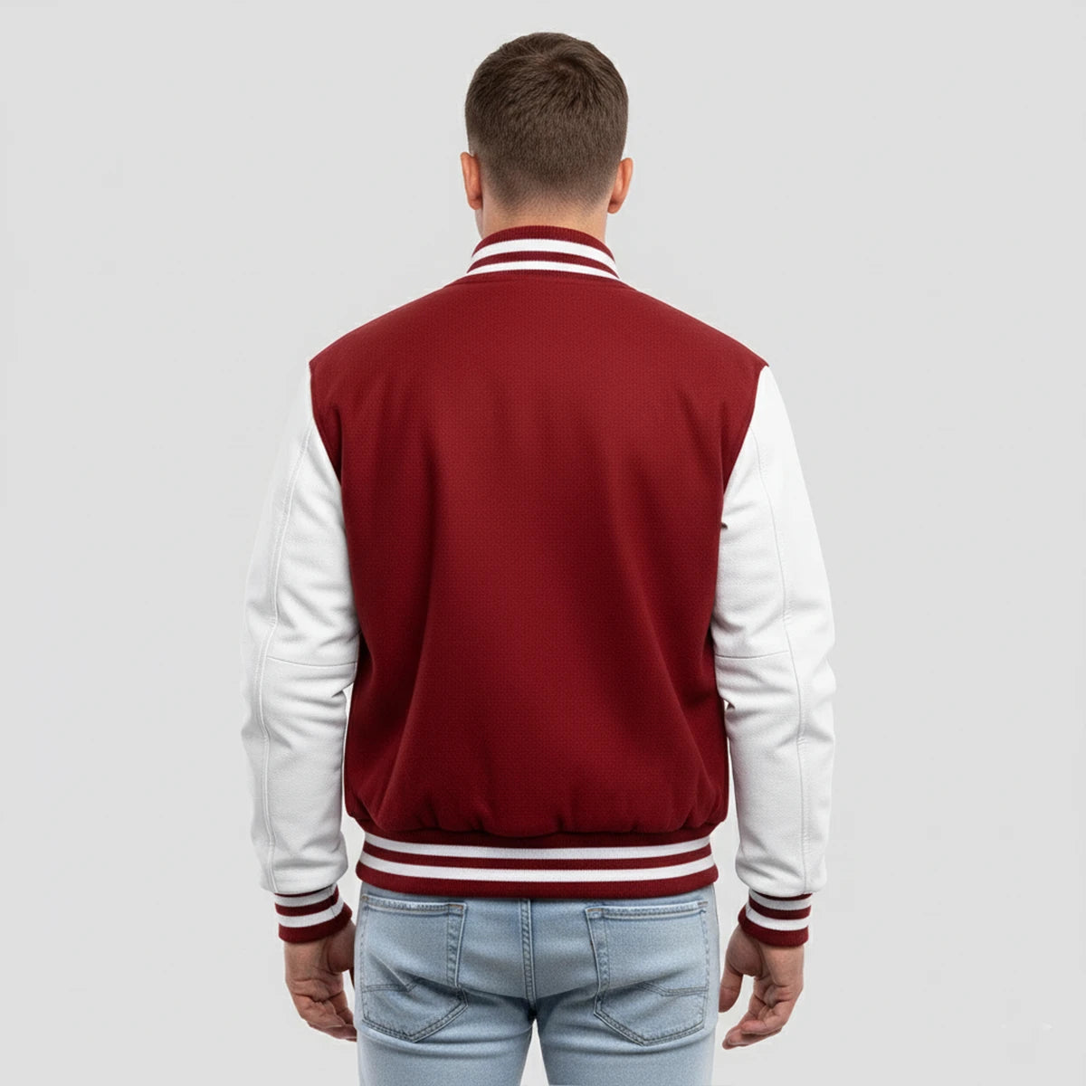 Cardinal Wool & White Leather Jacket
