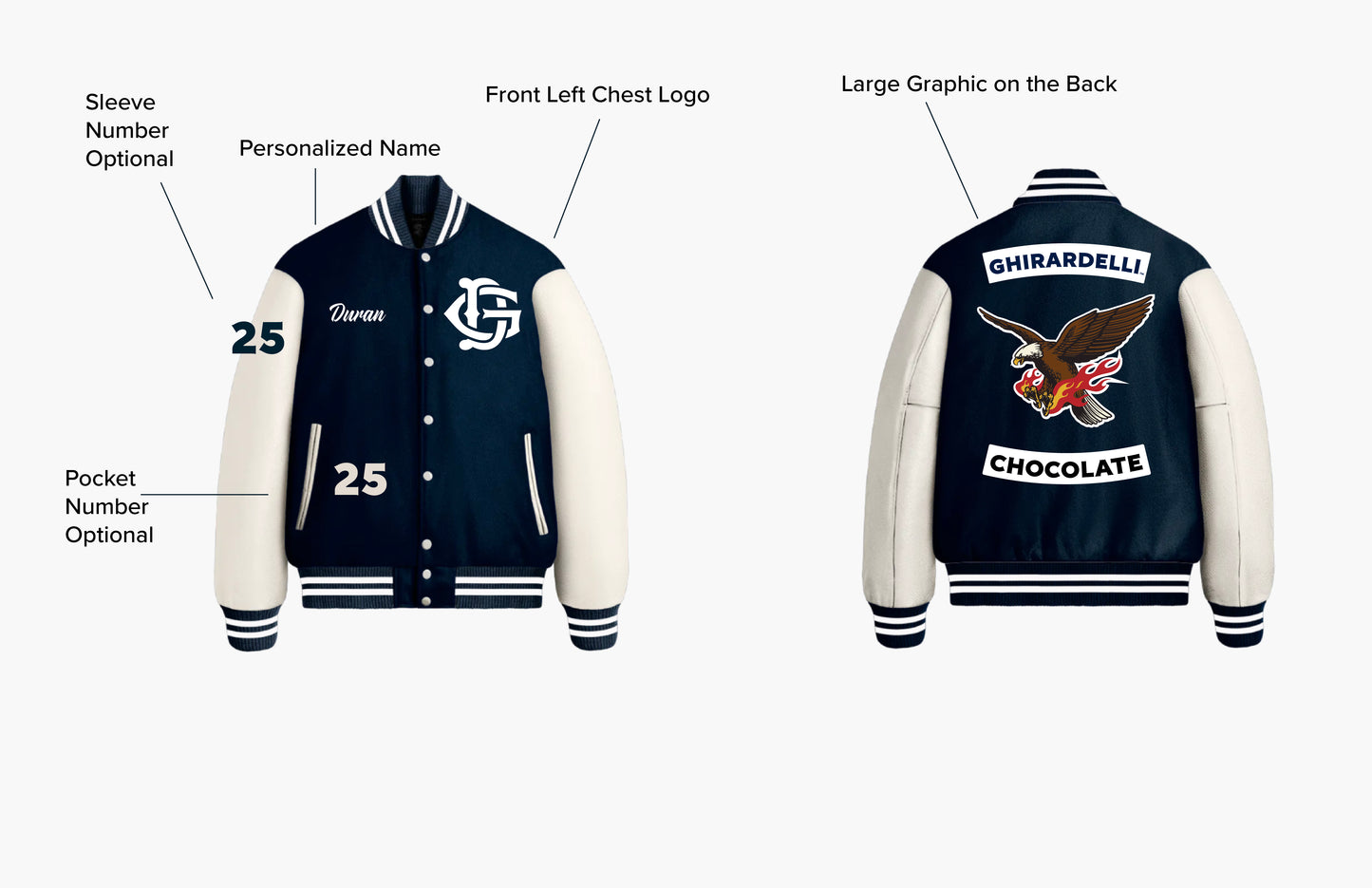 Ghirardelli Varsity Jackets Deposit