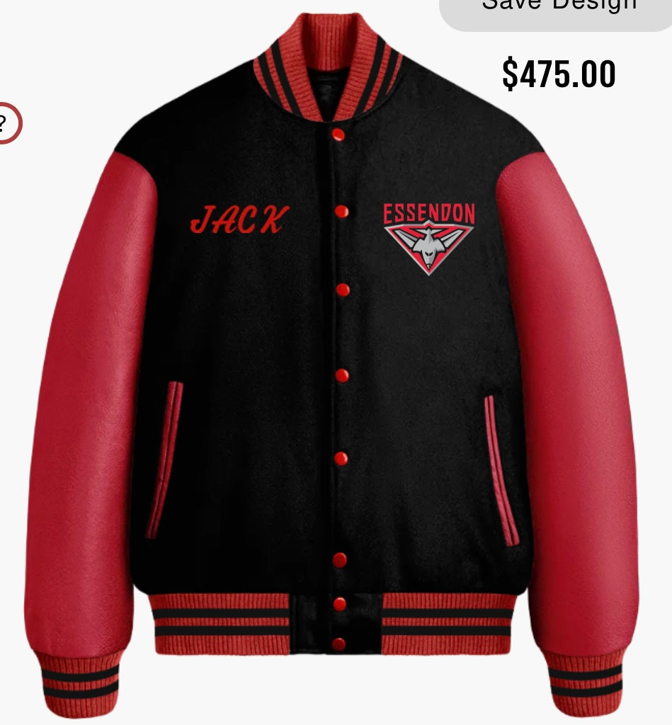 Aus custom varsity jacket
