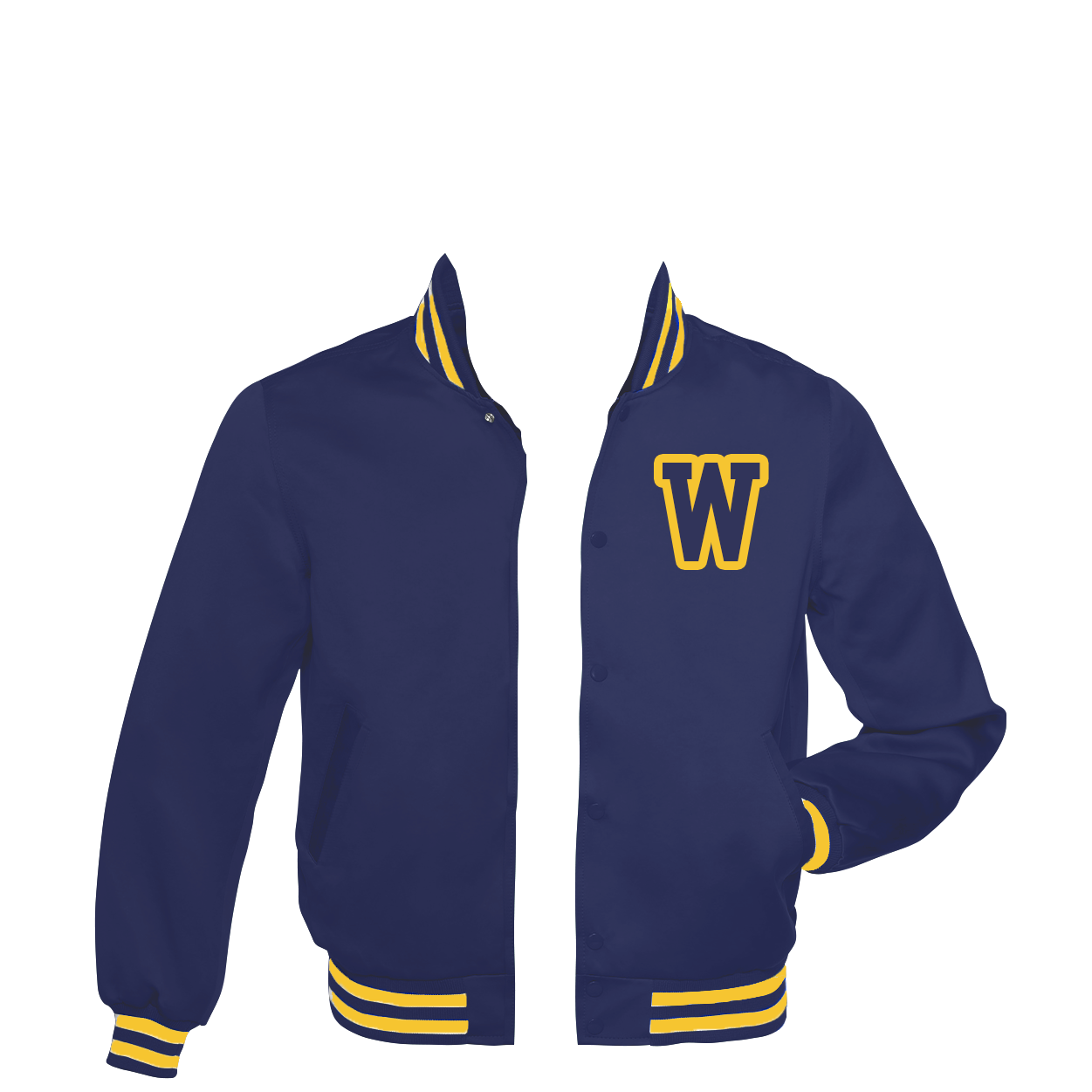Blue And Yellow Jacket Custom Baseball Jacket Personalized Varsity