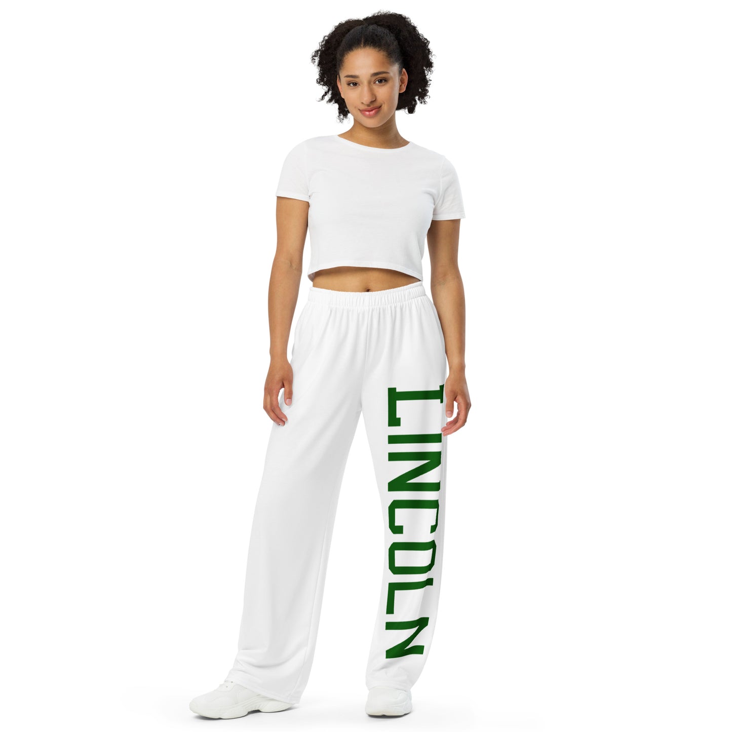 Lincoln All-over print unisex wide-leg pants