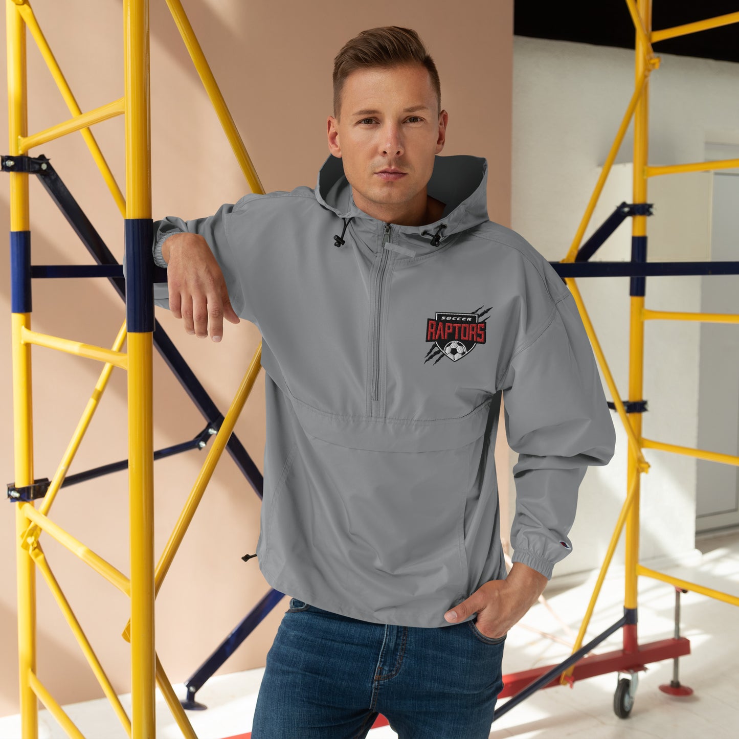 Raptors Soccer Embroidered Packable Jacket