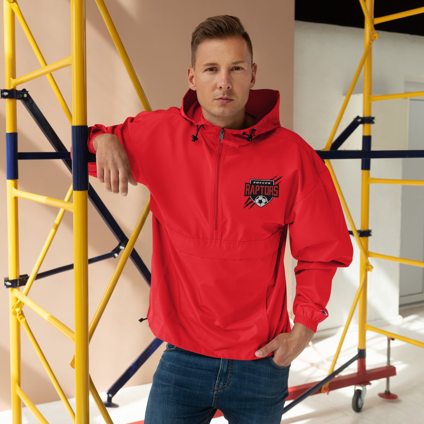 Raptors Soccer Embroidered Packable Jacket