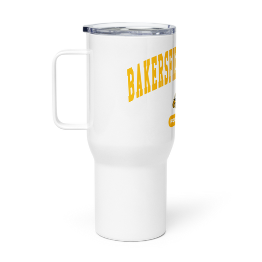 Bakersfield Christian Football Travel Mug with a Handle