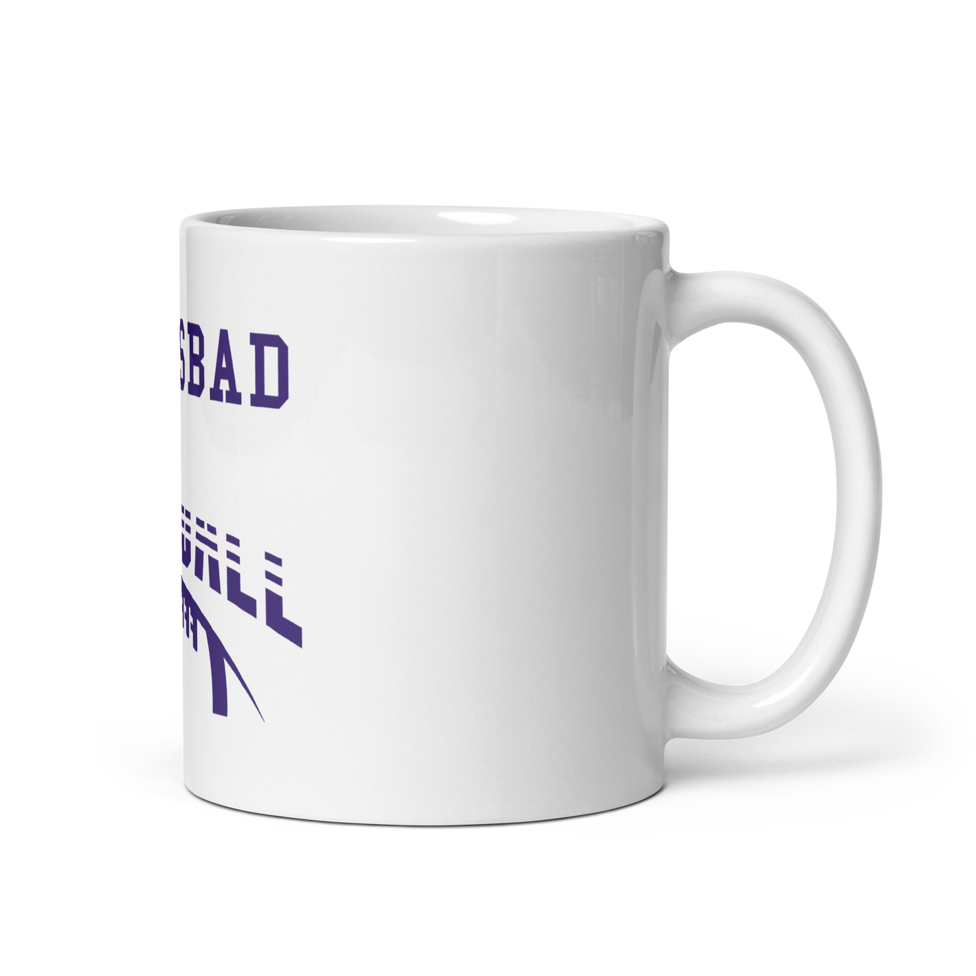 White glossy mug Carlsbad Football