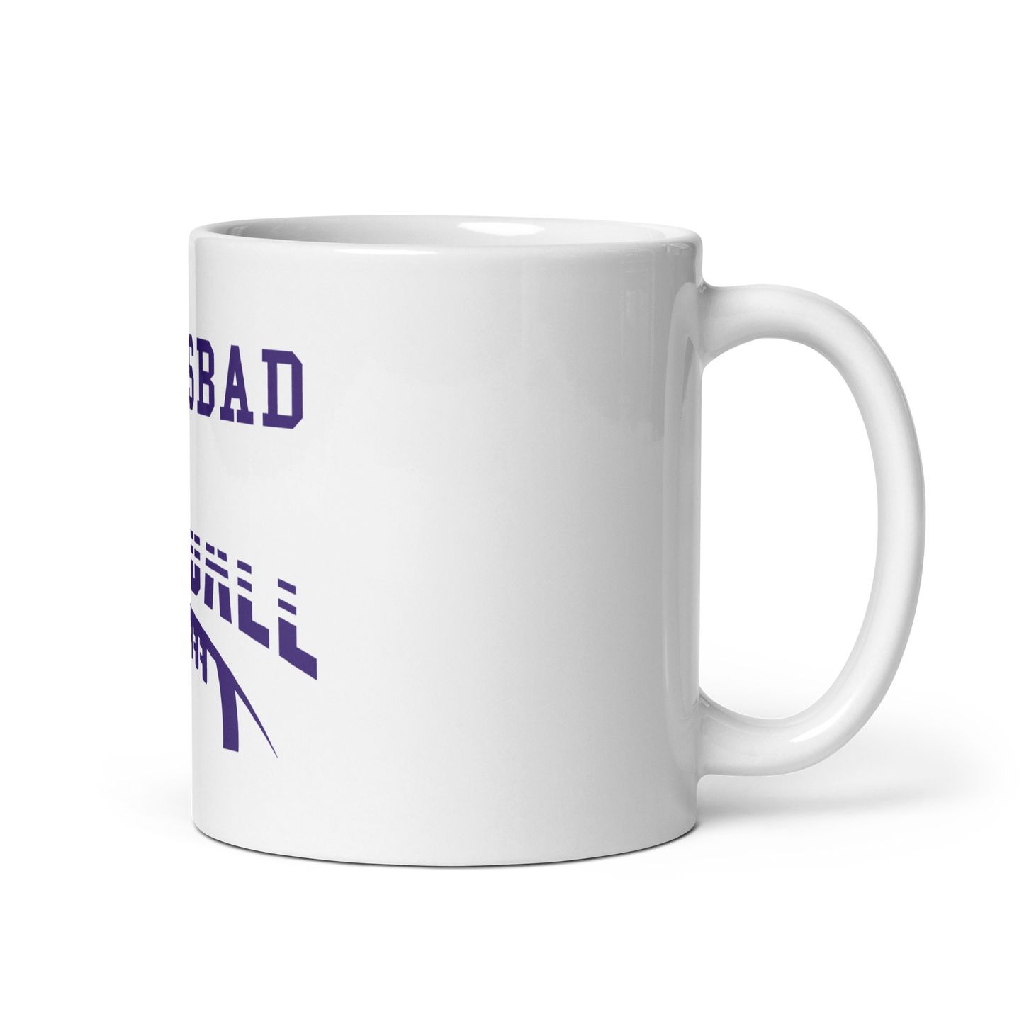 White glossy mug Carlsbad Football