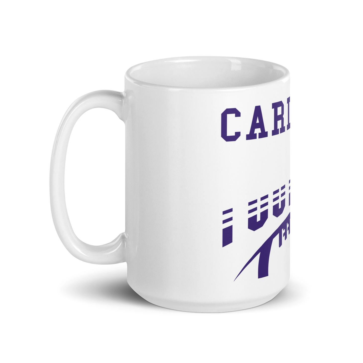 White glossy mug Carlsbad Football