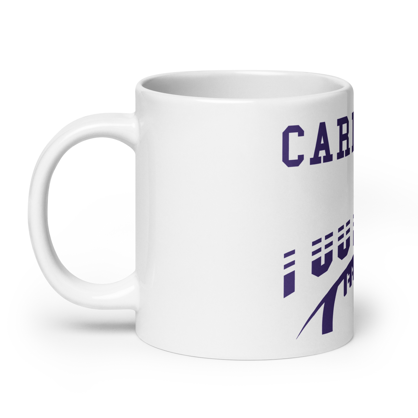White glossy mug Carlsbad Football