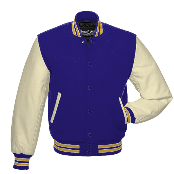 Blue and gold varsity jacket sale