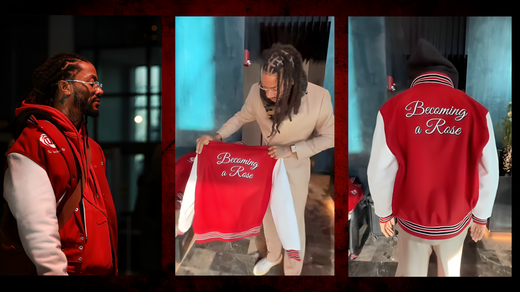 Celebrity Diaries: Derrick Rose Receives a Custom Varsity Made as a Tribute!