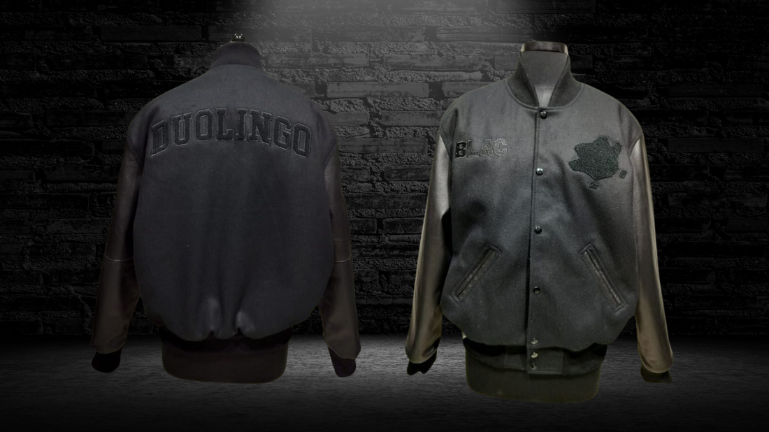 A Look at Our Exclusive Custom-Made Varsity Jackets Made for Duolingo!