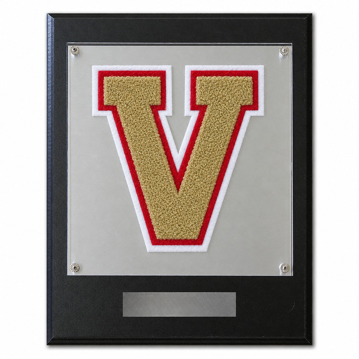 VALOR Leander (TX) High School chenille letter plaque