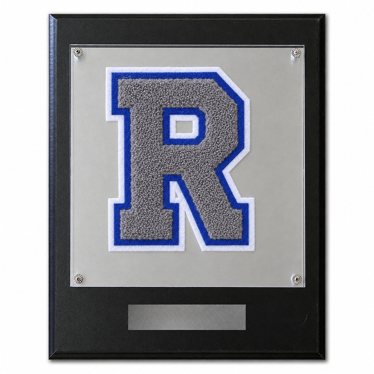 RISE Academy (TX) High School chenille letter plaque
