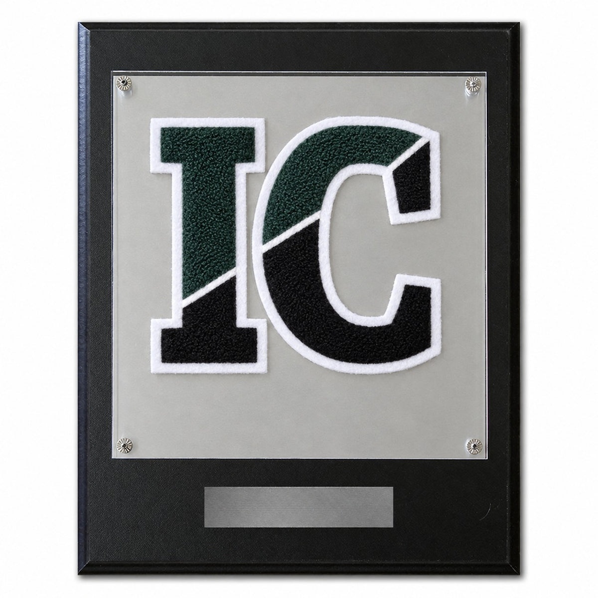 Iowa Colony High School (TX) chenille letter plaque