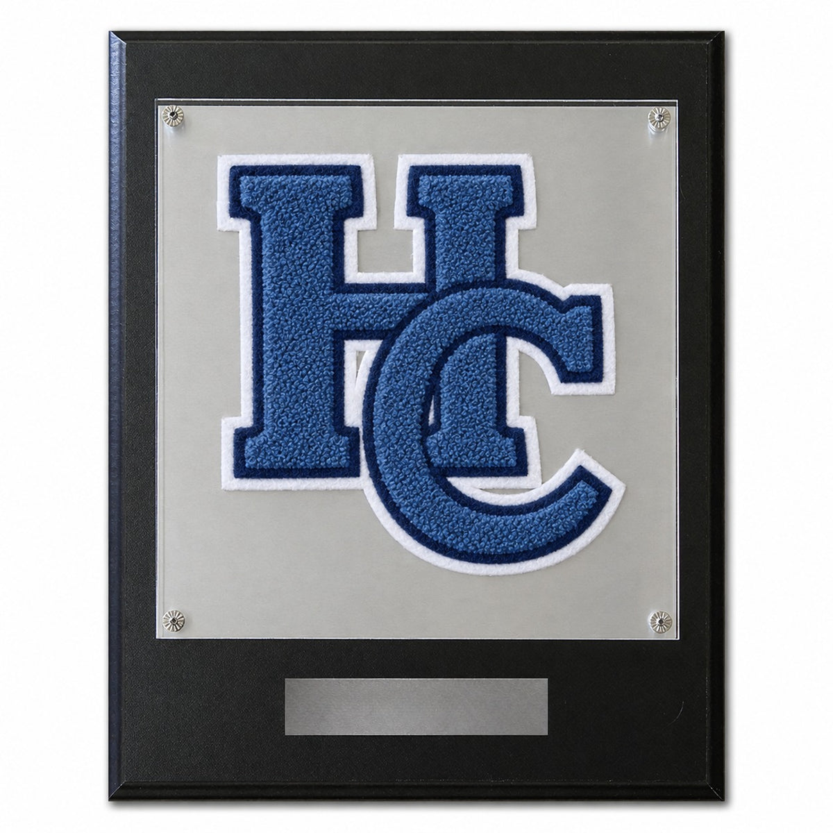 Hill Country College Preparatory (TX) High School chenille letter plaque