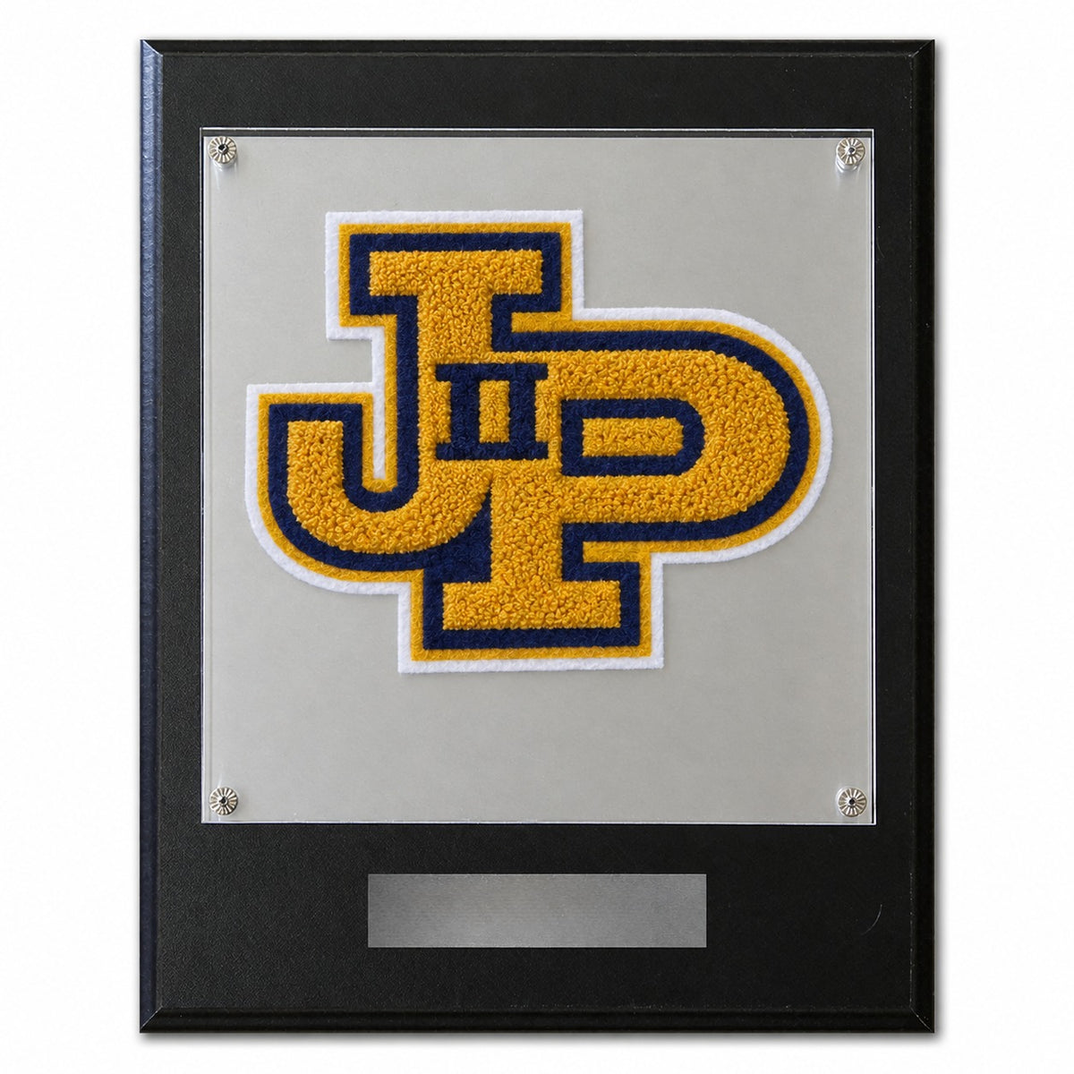 John Paul II (TX) High School chenille letter plaque