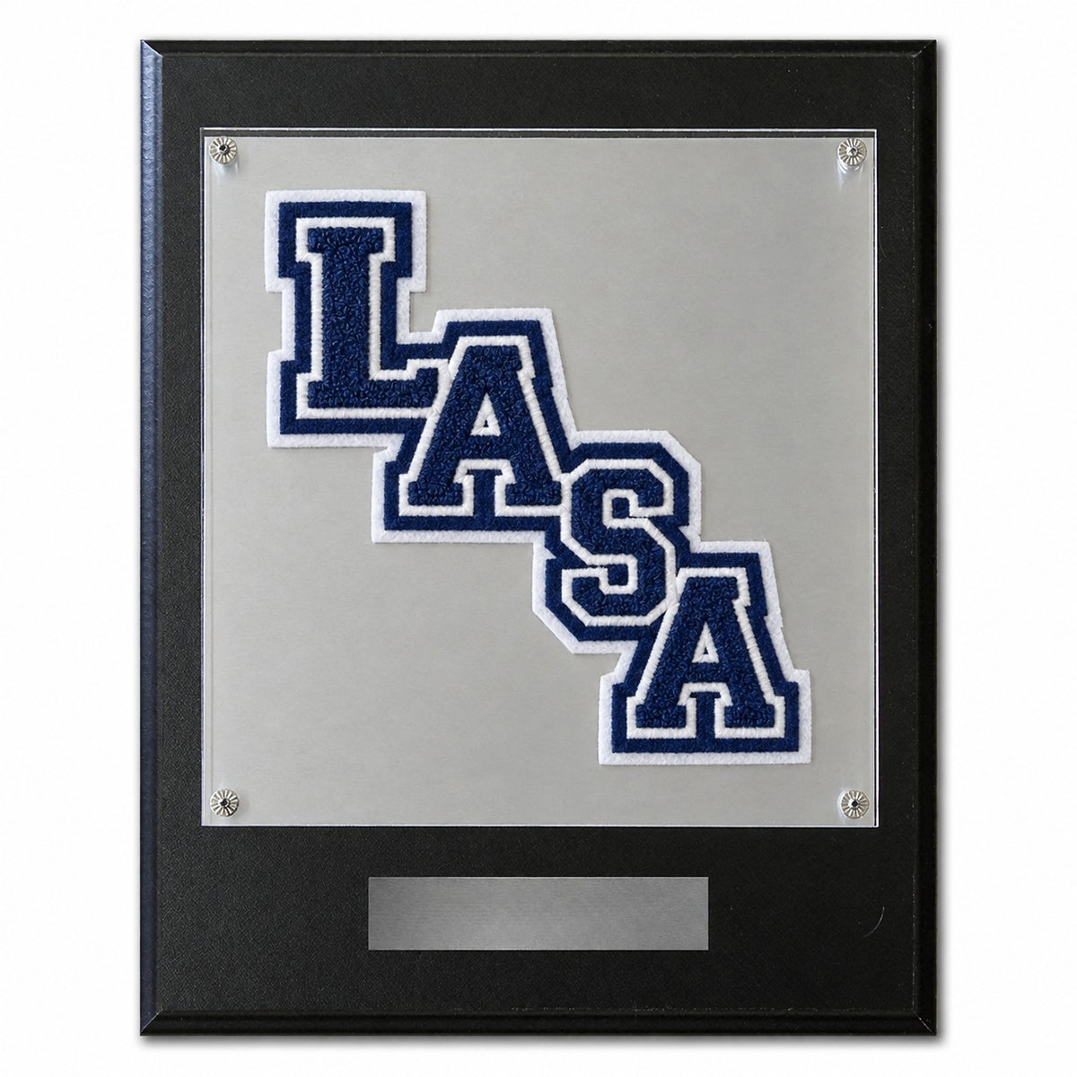 Liberal Arts Science Academy (TX) chenille letter plaque