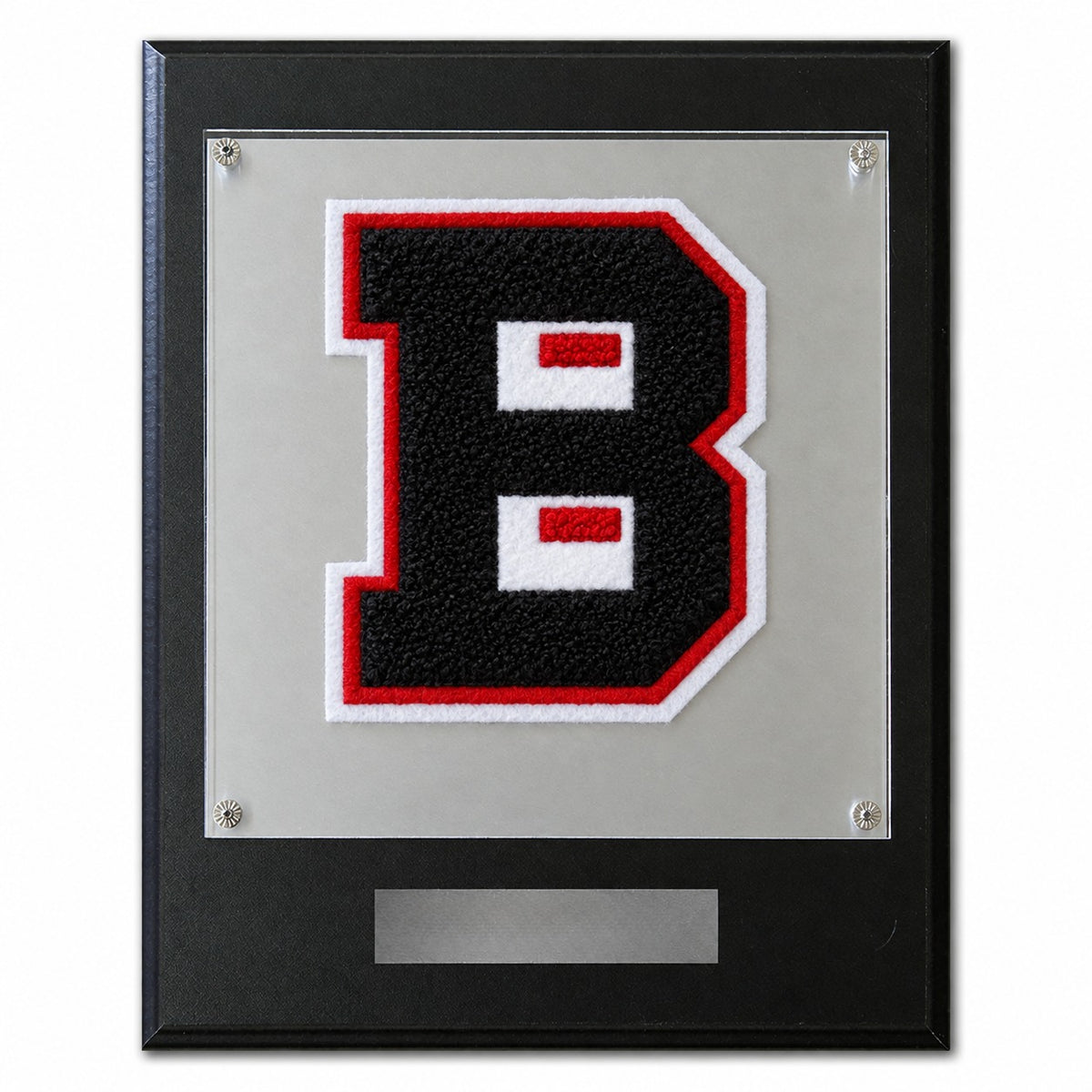 Burleson (TX) High School chenille letter plaque