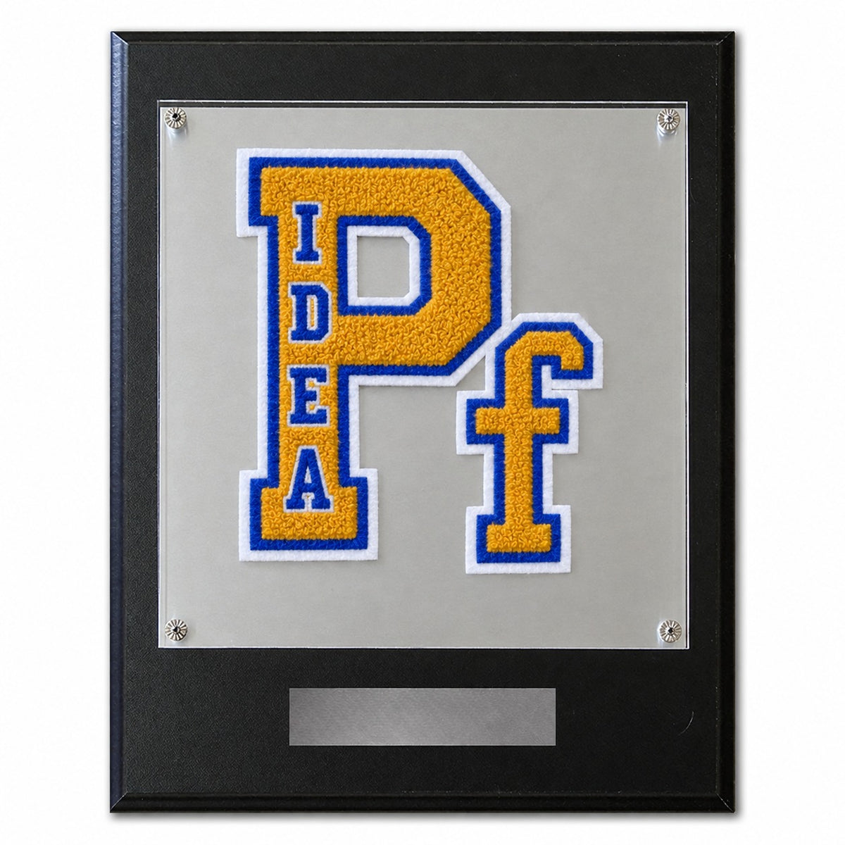 IDEA Pflugerville (TX) High School chenille letter plaque