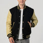Black Wool & Vegas Gold Leather Jacket