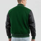 Kelly Green Wool & Black Leather Jacket