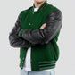 Kelly Green Wool & Black Leather Jacket