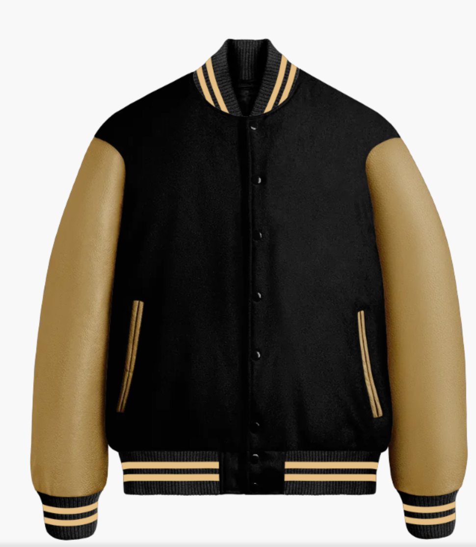 断捨離整理  WACKO Leather Varsity Jacket Wacko Maria Men's Type-2 Leather Varsity Jacket in Black Wacko Maria