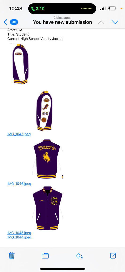 Custom Salinas Varsity Jacket