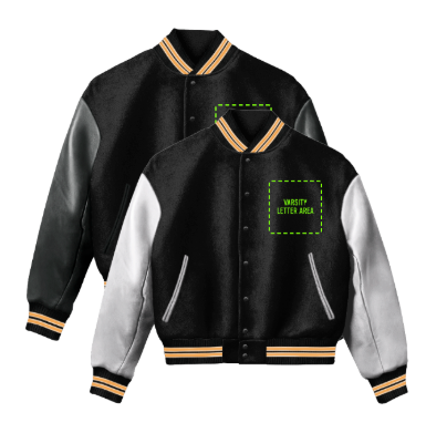 【24KARATS】TF Logo Varsity Jacket Varsity Made Granada High School CA Letterman Jacket