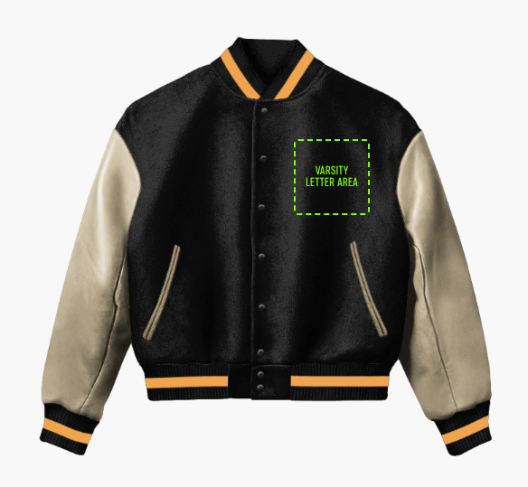 【DEARMINE】DearMine Varsity Jacket Midnight Rodeo Persistance of Memory Wool & Leather Varsity