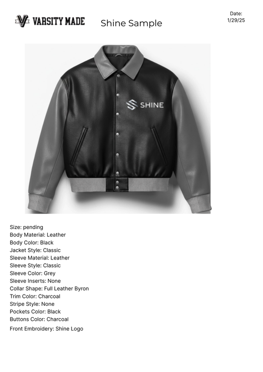 Shine Global Technologies Sample Jacket