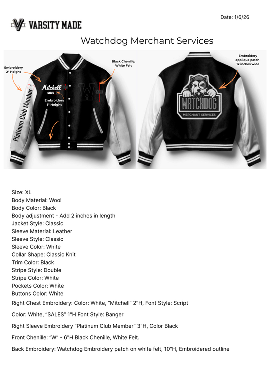 Watchdog Merchant Services Custom Jacket