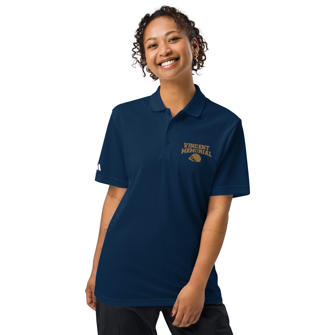 Vincent Memorial Cheer adidas sport polo