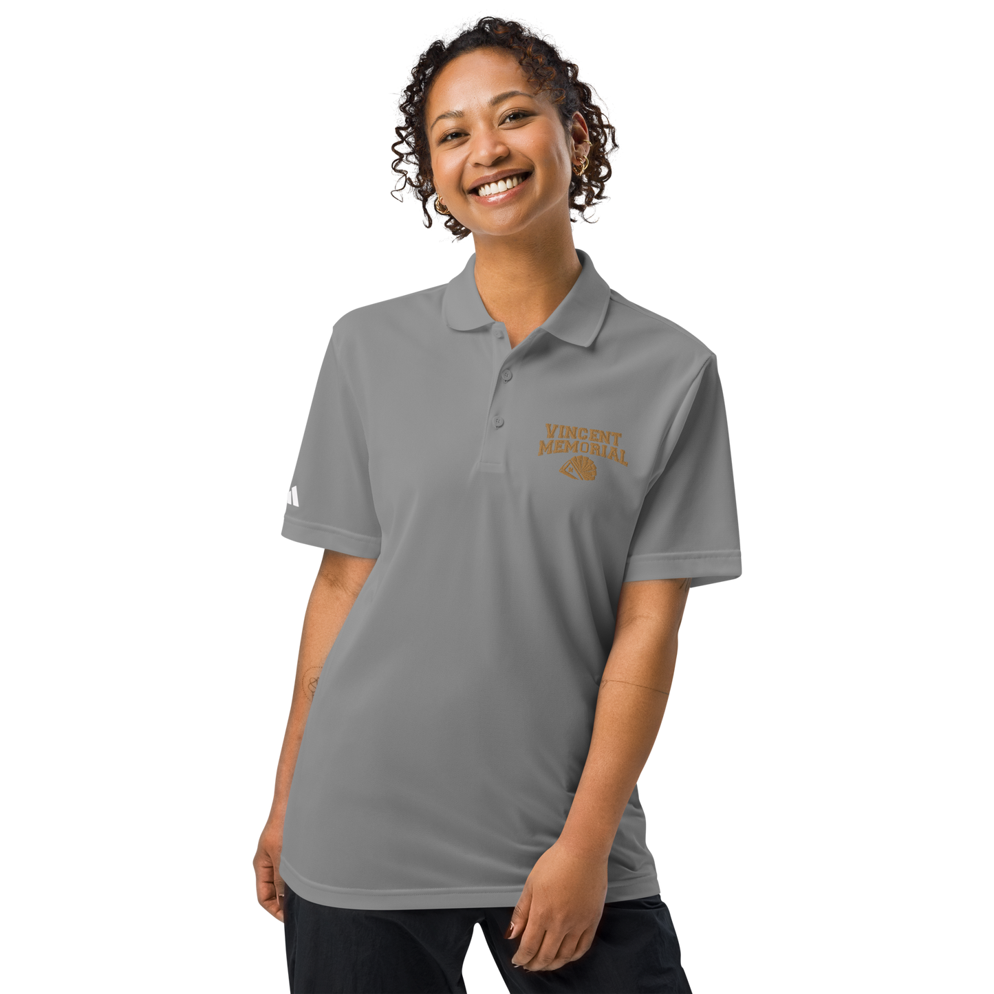 Vincent Memorial Cheer adidas sport polo