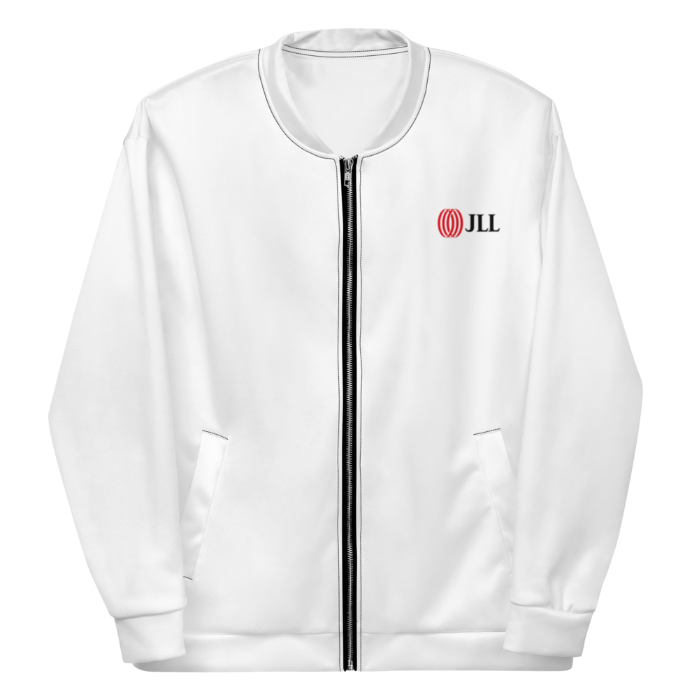 White JLL Unisex Bomber Jacket