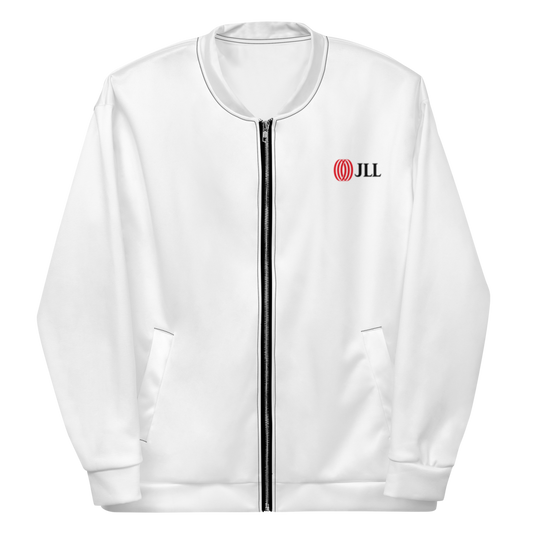 White JLL Unisex Bomber Jacket