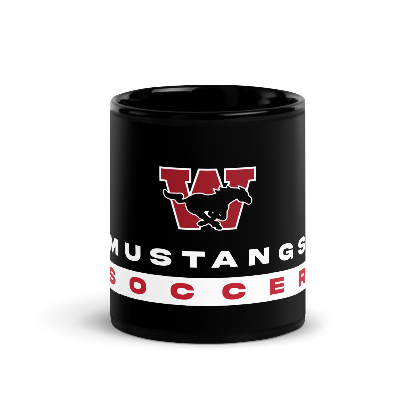 Warde Soccer Black Glossy Mug