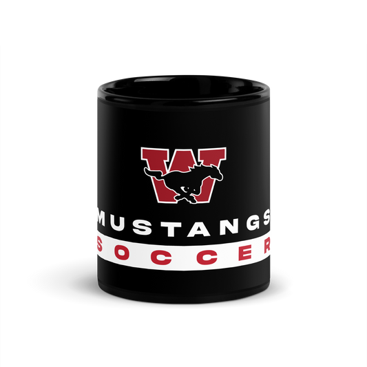 Warde Soccer Black Glossy Mug