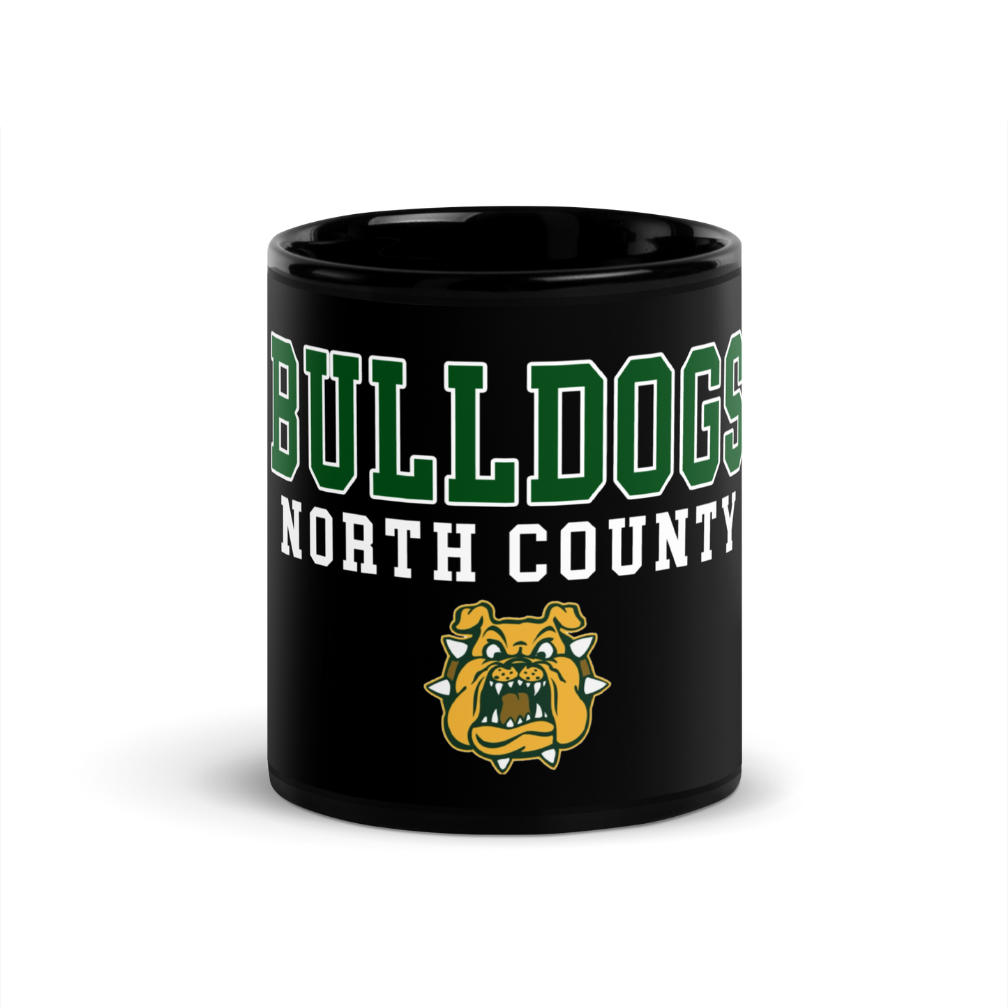 North County Bulldogs Black Glossy Mug