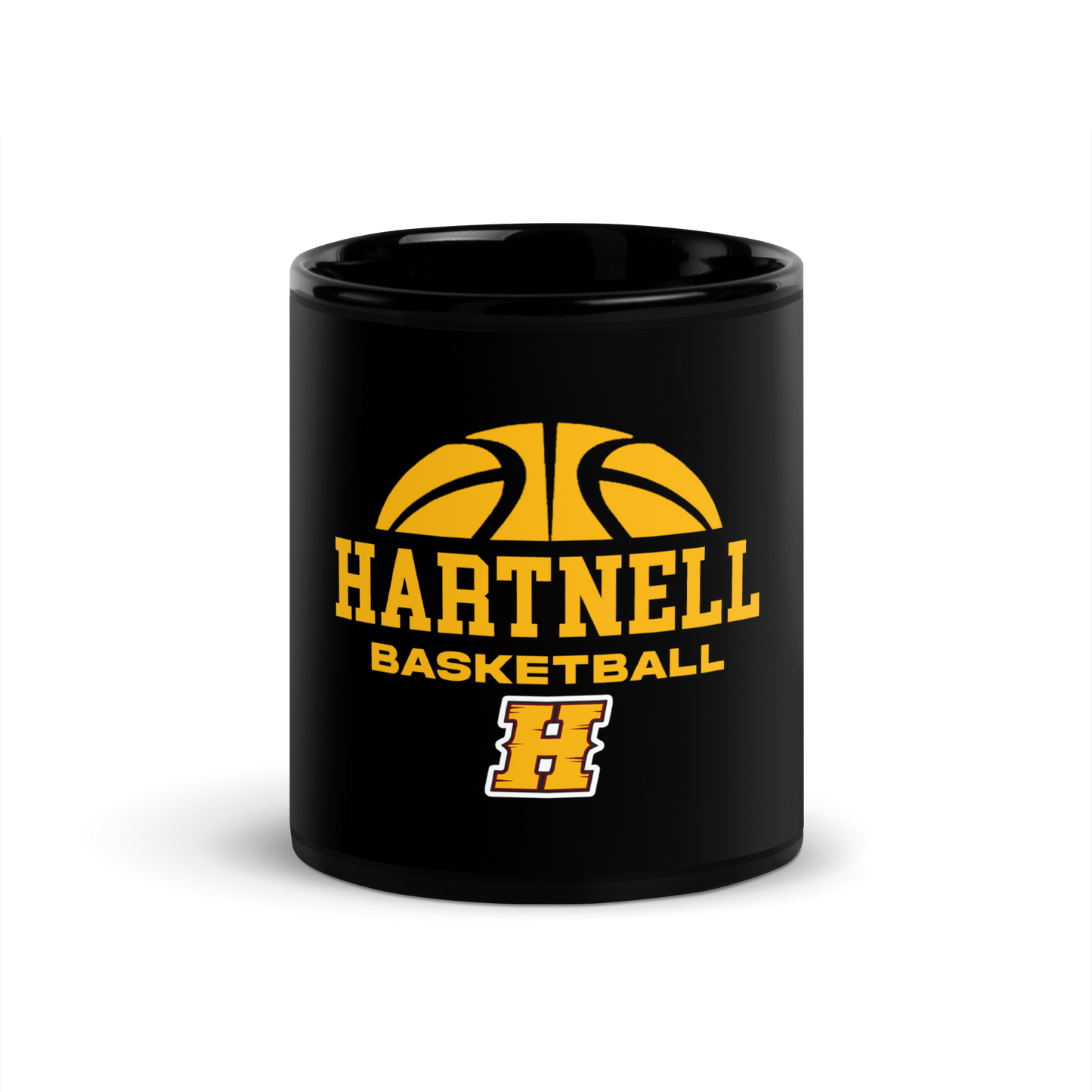 Hartnell Basketball Black Glossy Mug