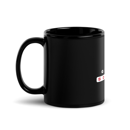 Warde Soccer Black Glossy Mug